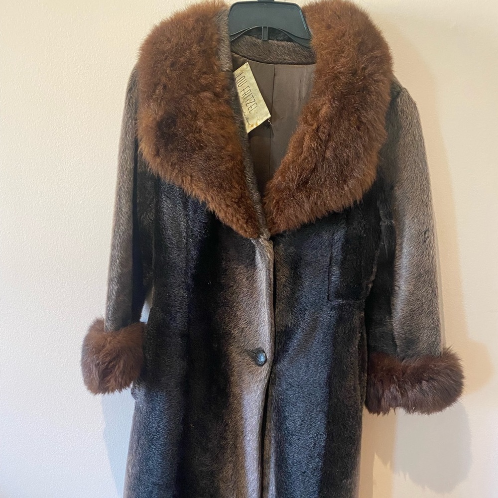 Vintage Faux Fur Long Lou Fritzel Swing Overcoat